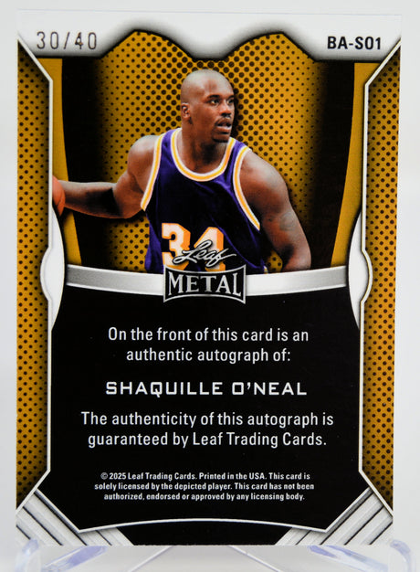 Shaquille O'Neal - Autograph 2026 Leaf Metal