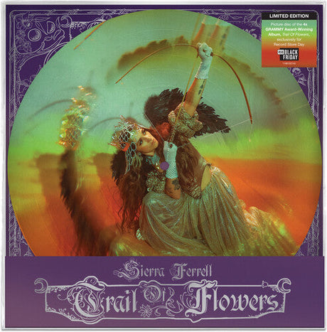 Sierra Ferrell Trail of Flowers limited edition vinyl record with dreamy, colorful cover art