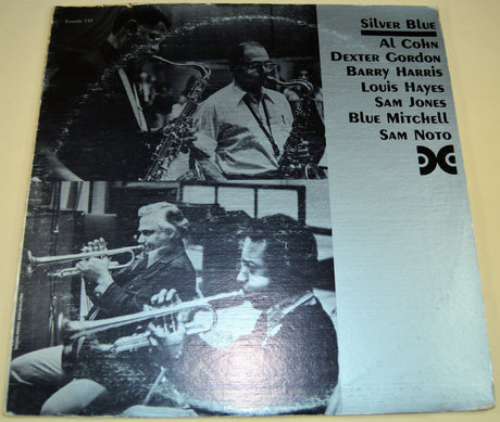 Front cover of Silver Blue featuring black-and-white photos of jazz musicians and album credits