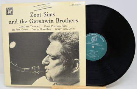 Vinyl record with cover featuring Zoot Sims and the Gershwin Brothers on a white background