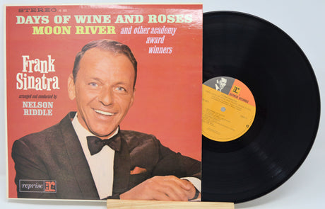 Vinyl record with cover featuring Frank Sinatra and text about 'Days of Wine and Roses'.