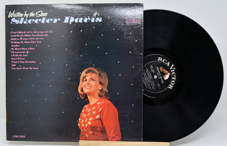 Front cover of Skeeter Davis's 'Written by the Stars' vinyl album, showing artist and song list