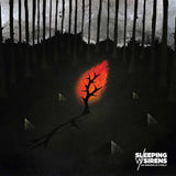 Album cover with a dark forest and a glowing red tree, featuring the band 'Sleeping with Sirens'.