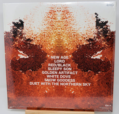Sleepy Sun Embrace vinyl album back cover displaying tracklist on abstract red artwork