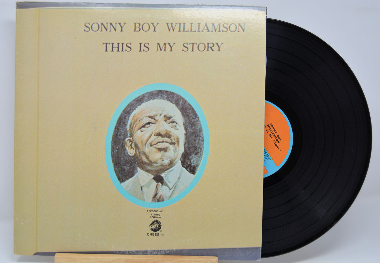 Vinyl record 'Sonny Boy Williamson This Is My Story' with cover featuring a close-up of a person's face on tan background.