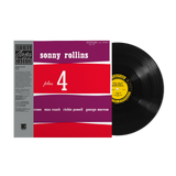 Vinyl record with a red and purple cover featuring Sonny Rollins' name and album details.