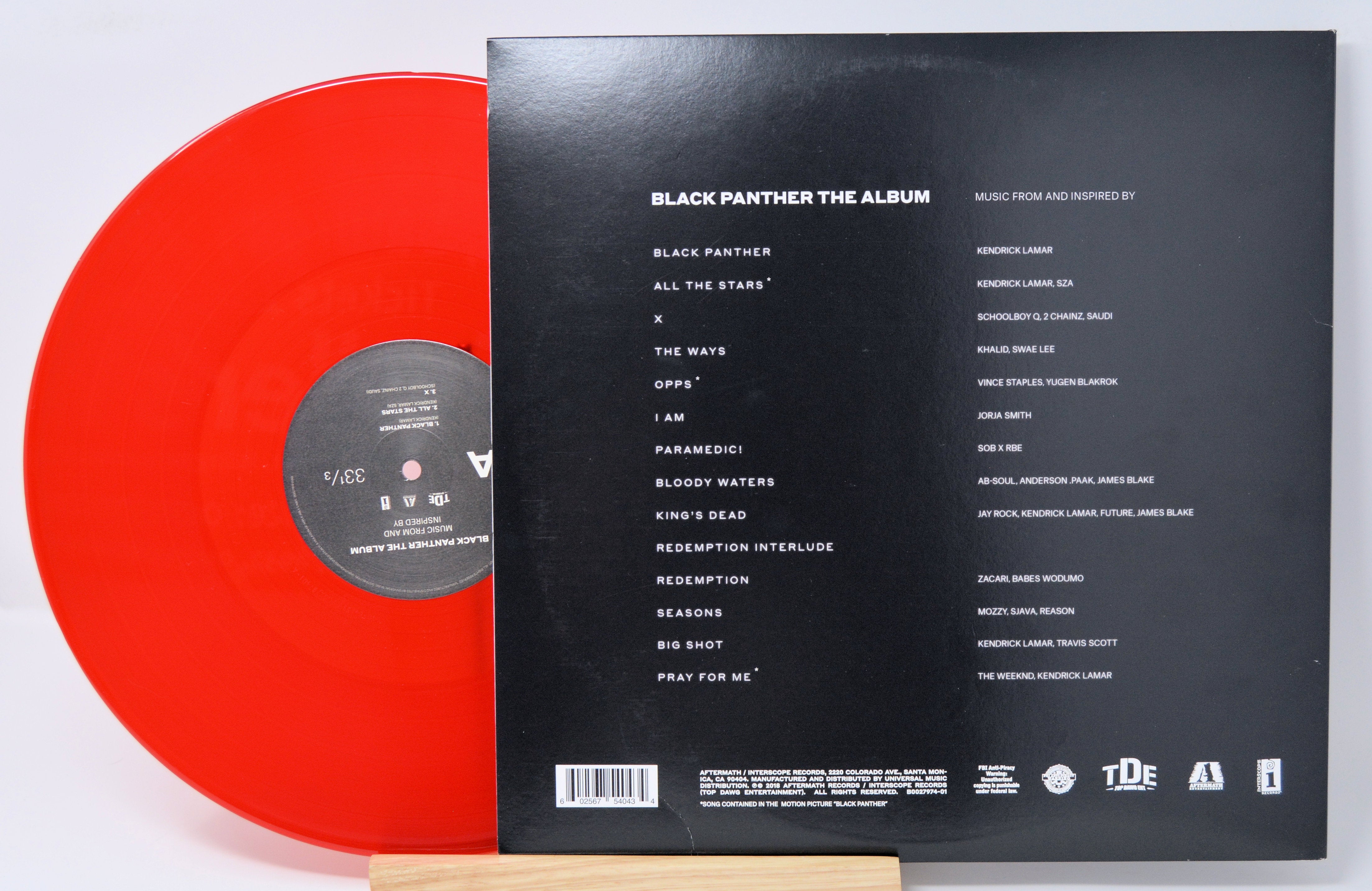 Marvel Black Panther Kendrick Lamar レコード Kendrick Lamar – Black Panther Soundtrack (Limited Edition