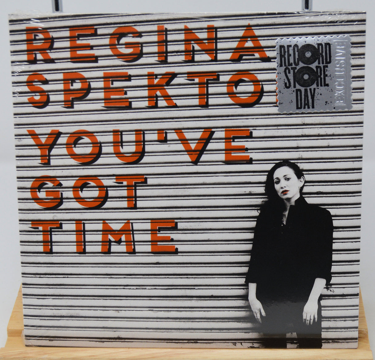 Vinyl record cover with text 'Regina Spektor You've Got Time' and a barcode.