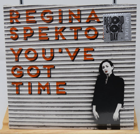 Vinyl record cover with text 'Regina Spektor You've Got Time' and a barcode.