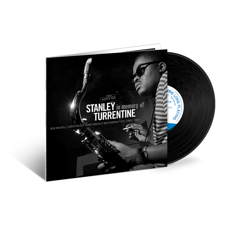 Stanley Turrentine In Memory Of vinyl record with album cover featuring the saxophonist