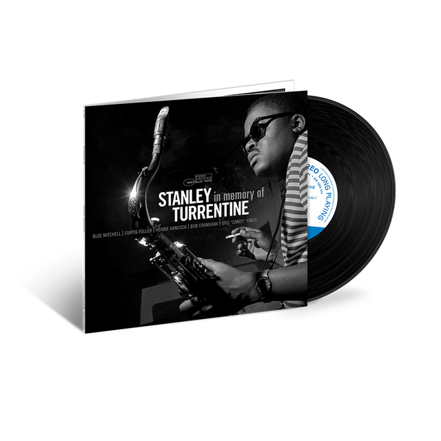 Stanley Turrentine In Memory Of vinyl record with album cover featuring the saxophonist