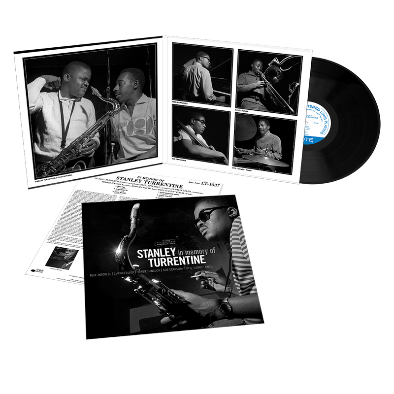 Stanley Turrentine In Memory Of vinyl album package with photos, record, and liner notes