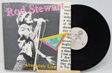 Vinyl record with 'Absolutely Live' by Rod Stewart on a white background