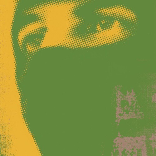 Bold pop art-style guerrilla face in green, yellow, and purple halftone illustration
