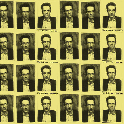 Repetition of a vintage mugshot-style portrait on a yellow background
