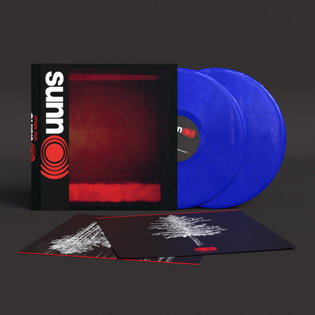 Vinyl record set with blue discs and a black cover featuring 'summ' branding on a dark background.