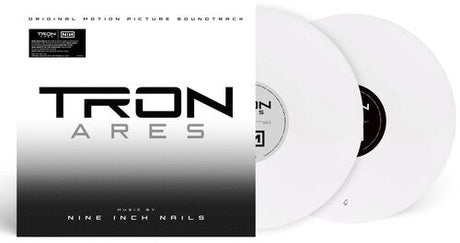 TRON ARES soundtrack on white vinyl records by Nine Inch Nails