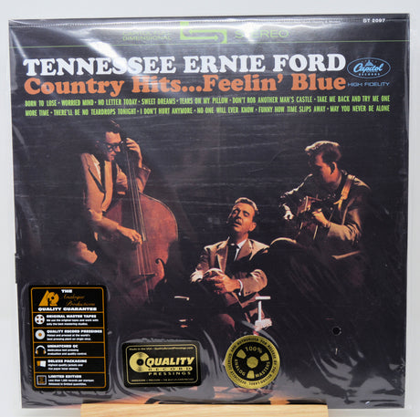 A sealed vinyl record sleeve for Tennessee Ernie Ford's 'Country Hits.