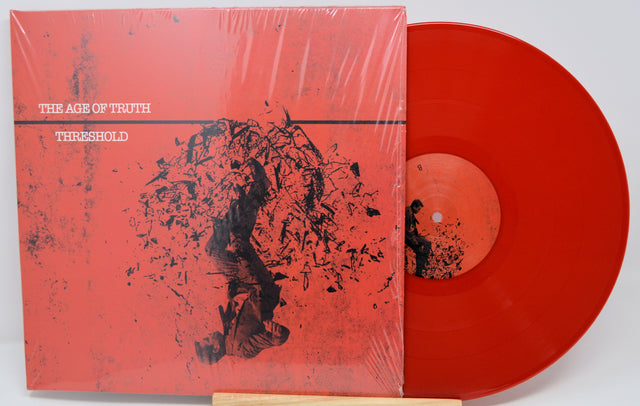 Front cover of The Age of Truth Threshold red vinyl LP with abstract art