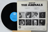 Vinyl record and cover titled 'Best of The Animals' on a light gray background
