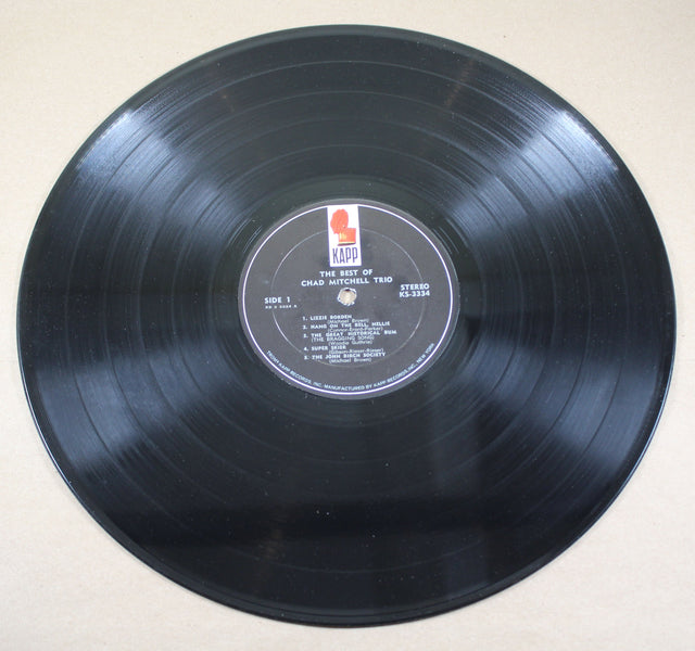 Vintage vinyl record of The Best of Chad Mitchell Trio by Kapp Records