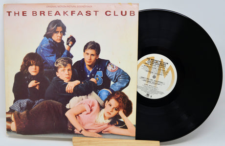 Vinyl record and cover of 'The Breakfast Club' movie soundtrack