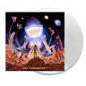 The Darkness Motorheart album cover on limited edition clear vinyl, featuring a futuristic robot and space scene
