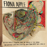 Close-up of Fiona Apple's 'The Idler Wheel' album cover with striking abstract face illustration