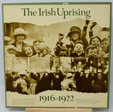 Collage of people with text 'The Irish Uprising 1916-1922' on a beige background