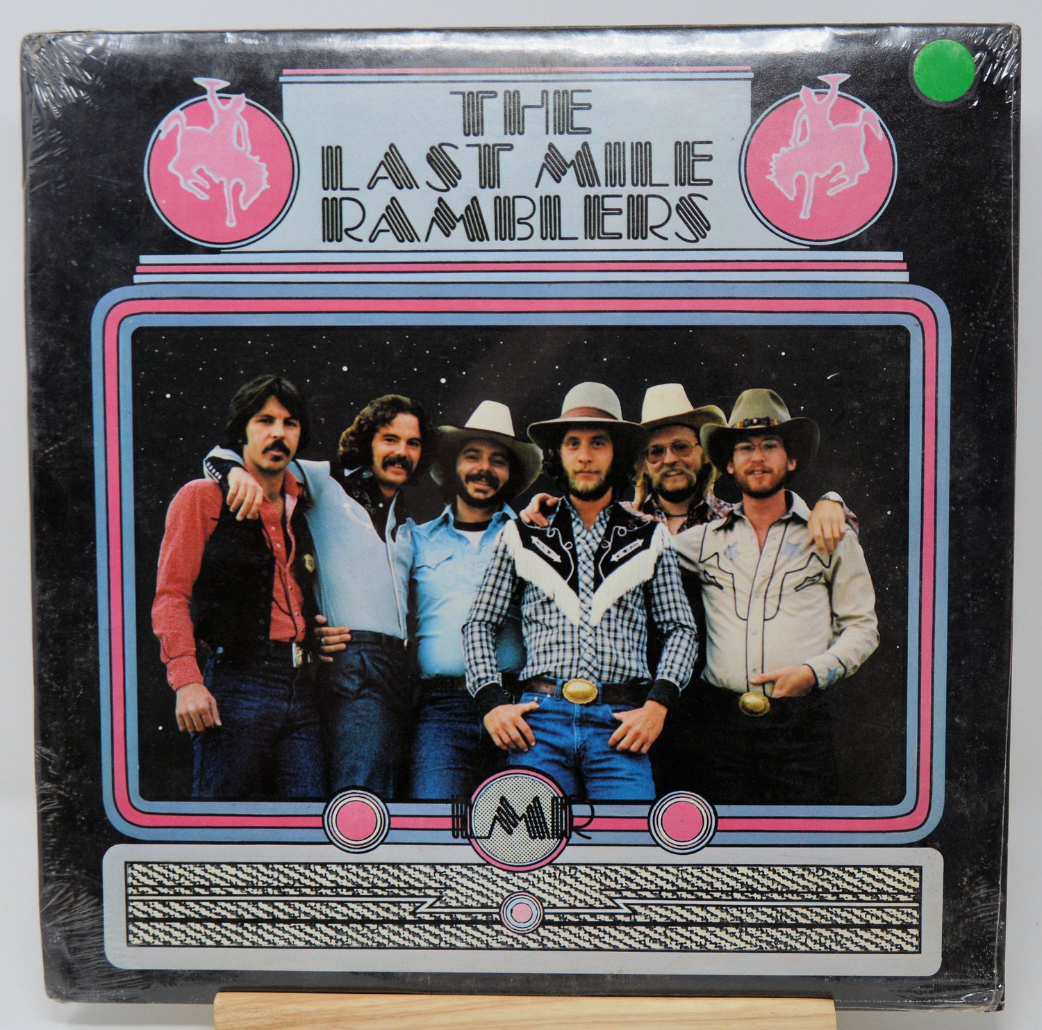Front cover of The Last Mile Ramblers vinyl album with group photo of the band members