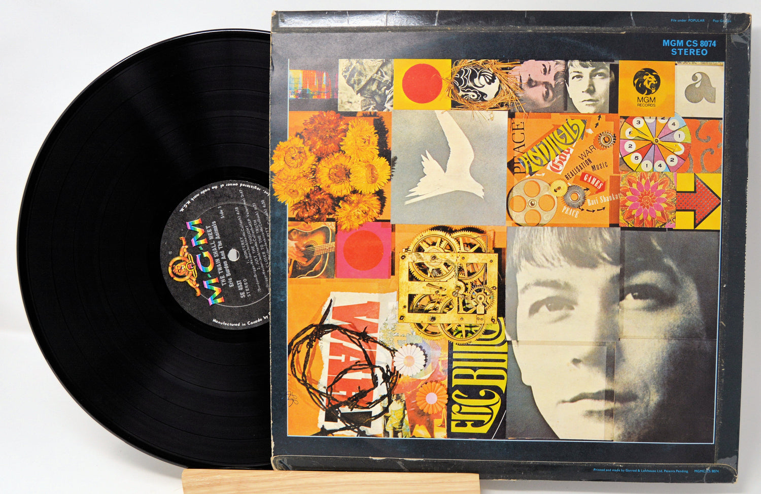 Vintage MGM vinyl record and original The Twain Shall Meet album cover by Eric Burdon & The Animals