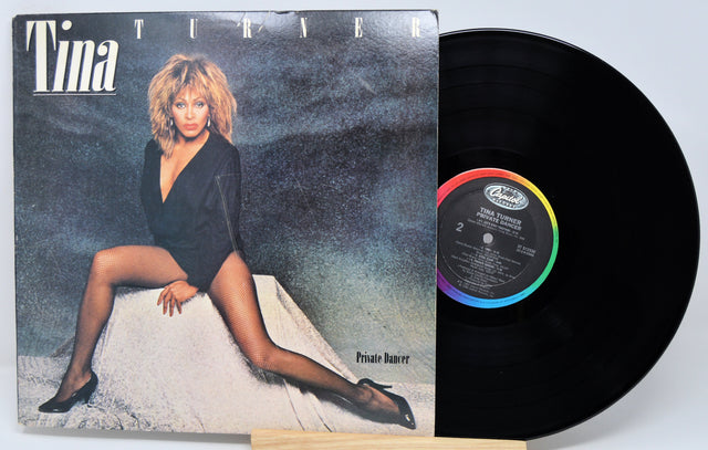 Vinyl record with cover featuring a woman, labeled 'Tina Turner'.