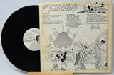 Vinyl record with a colorful illustration cover featuring cartoon characters.