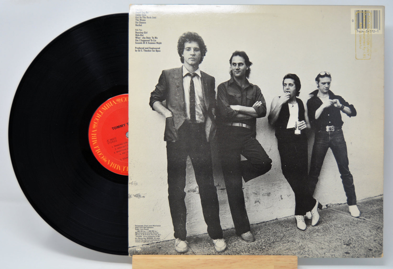 'Tommy Tutone Self Titled' Vinyl record with a cover featuring a black and white photo the band.