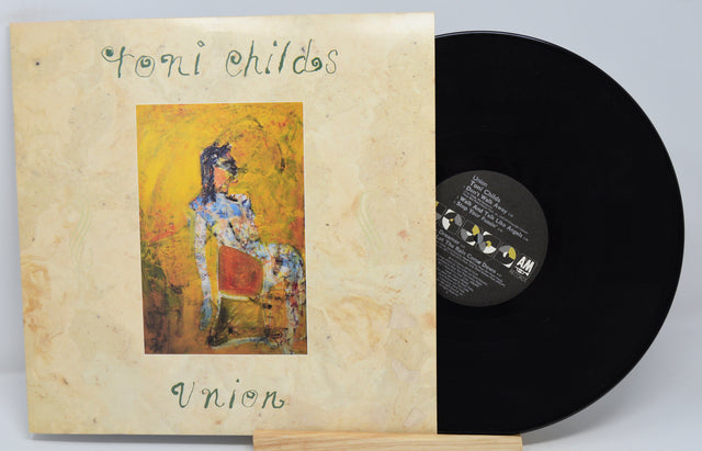 A vinyl record titled 'Union' by Toni Childs with a label and artwork on the cover.