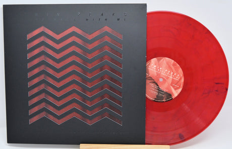Twin Peaks: Fire Walk With Me red vinyl record and die-cut chevron sleeve