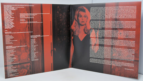 Inner gatefold of Twin Peaks: Fire Walk With Me vinyl with lyrics and Laura Palmer photo
