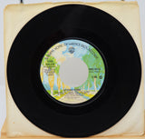 Vinyl record with a colorful label on a white background
