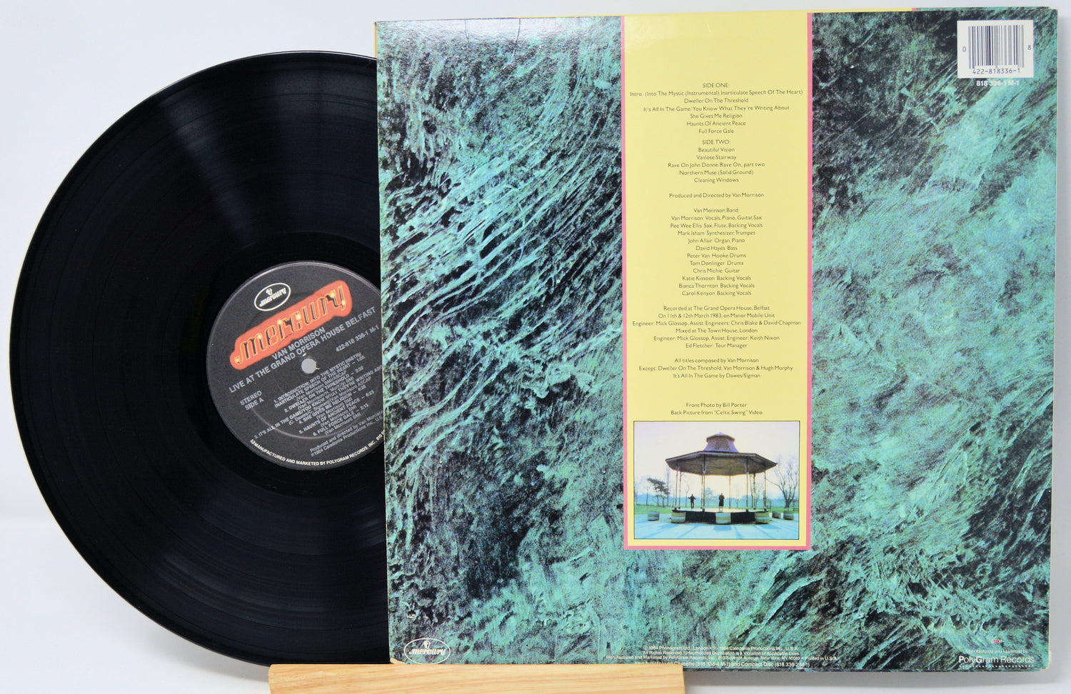 Vinyl record with a textured cover featuring an alien spaceship illustration.