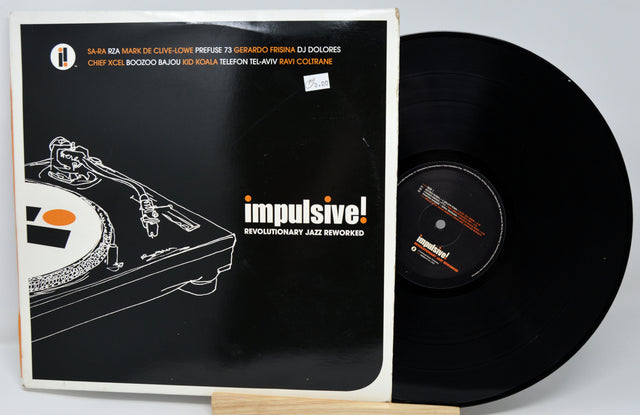 Vinyl record with a turntable illustration on the cover and 'impulsive!' branding.
