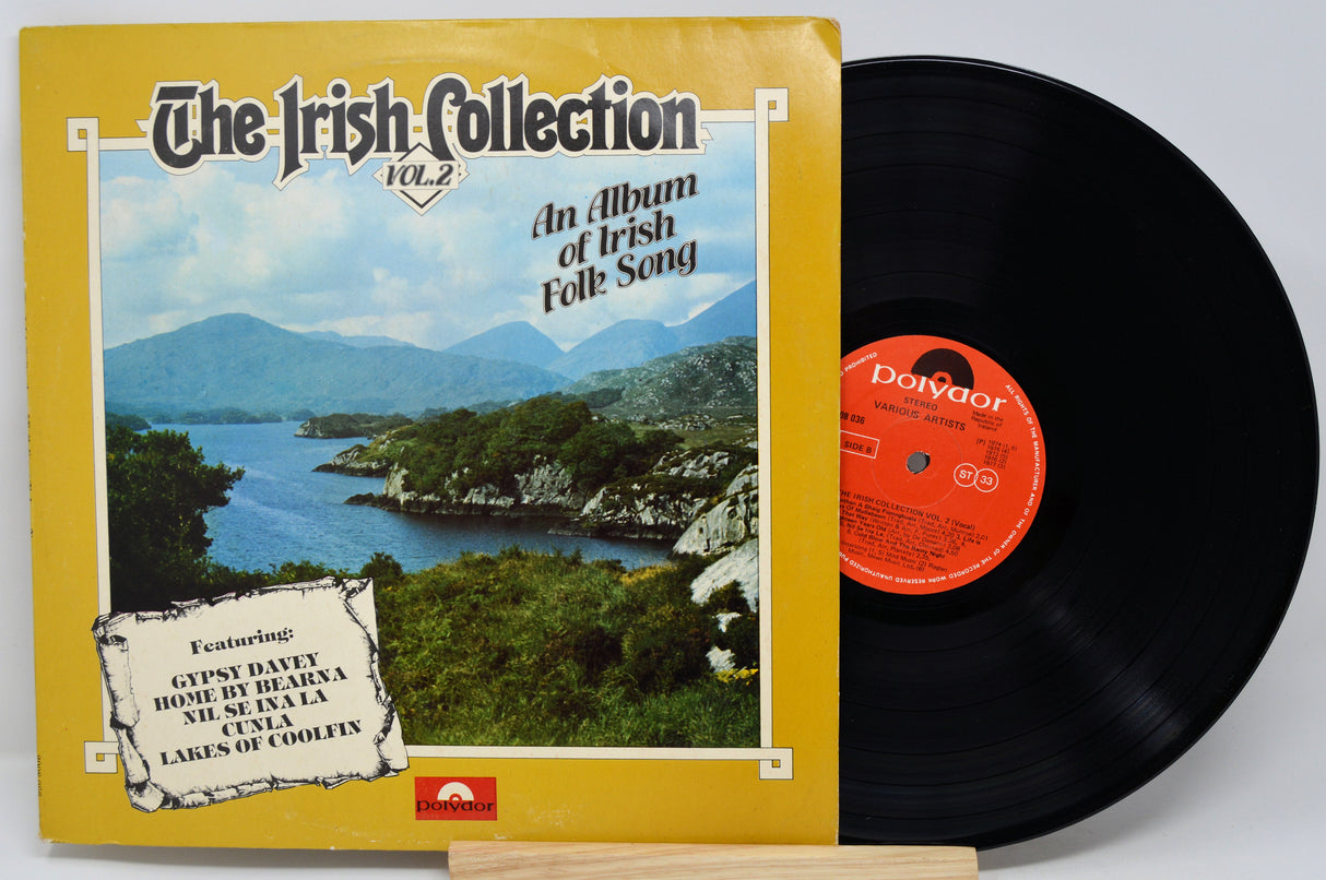 Vinyl record and cover titled 'The Irish Collection Vol. 2' on a white background