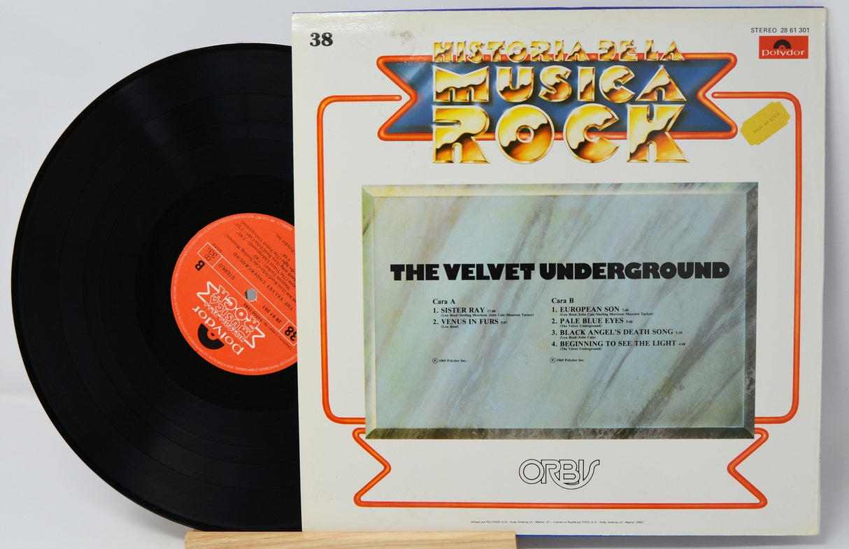 Vinyl record with 'The Velvet Underground' album cover on a light gray background