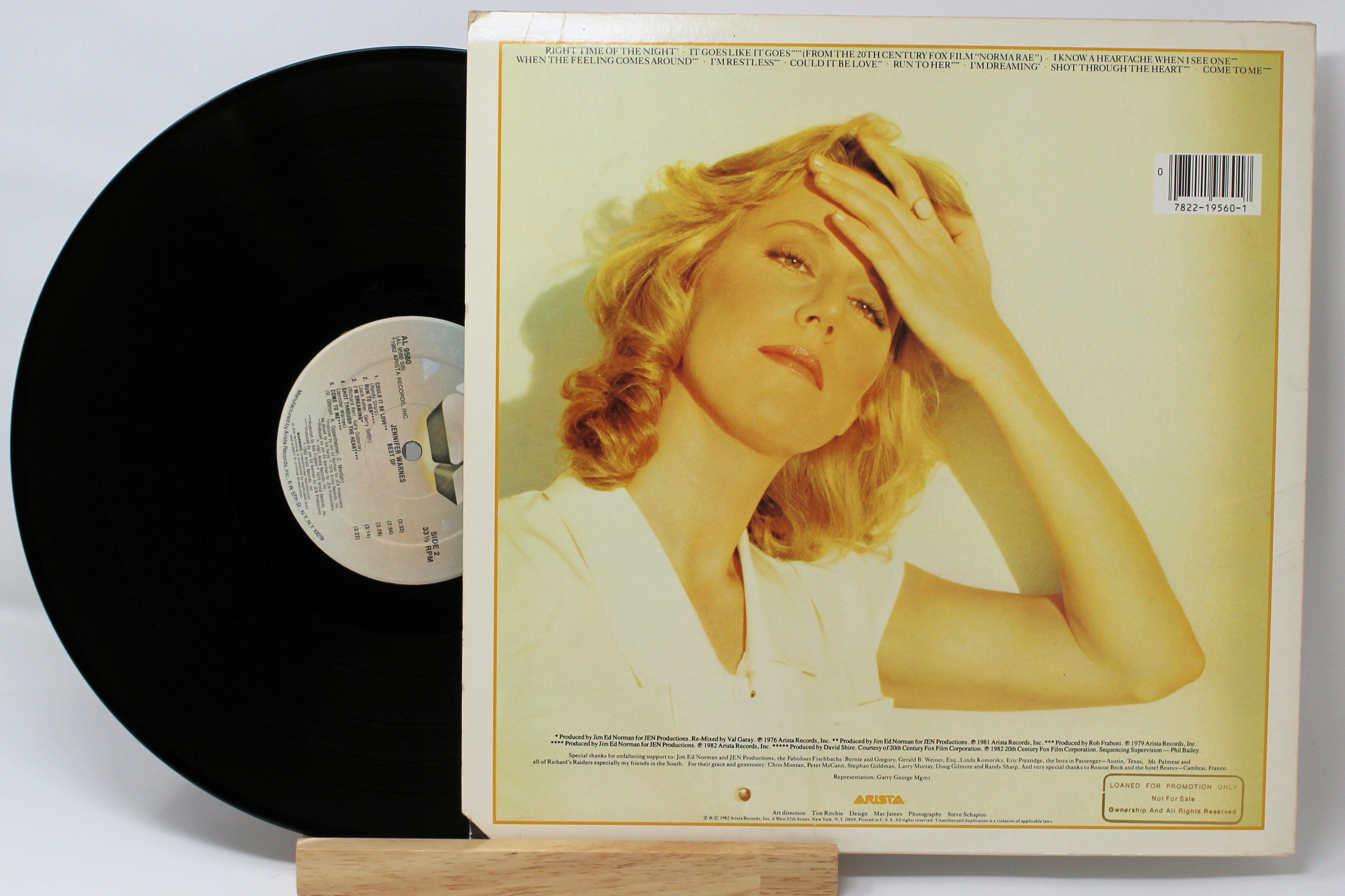 Jennifer Warnes Best Of, Vinyl Record Album LP, Arista Joe's Albums