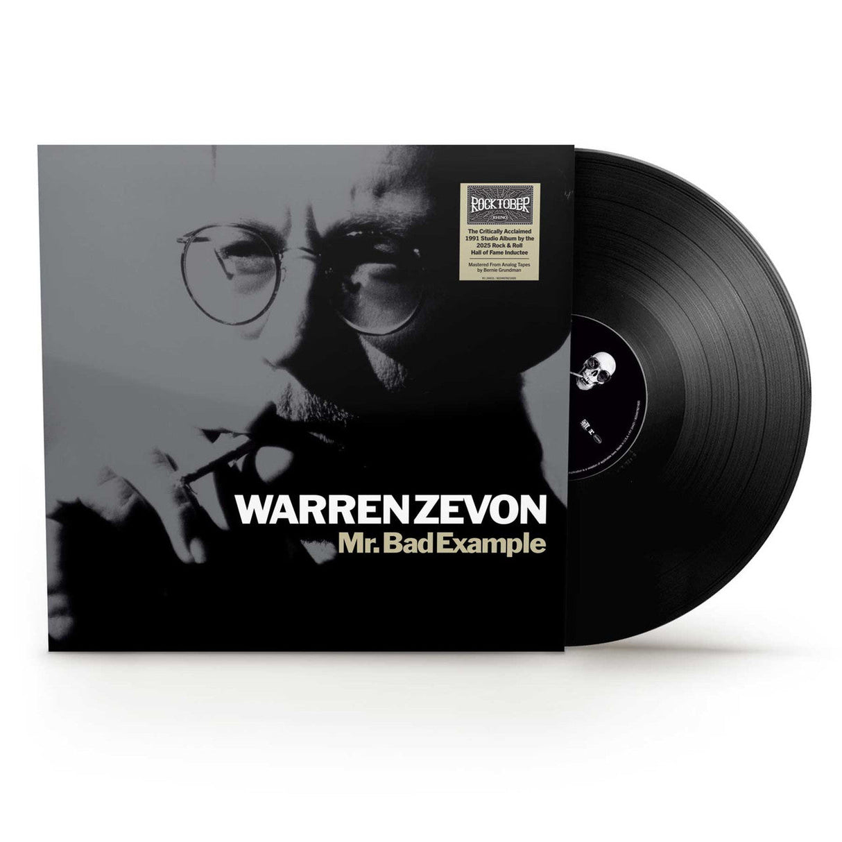 Warren Zevon Mr. Bad Example album cover and vinyl record, classic 1991 LP