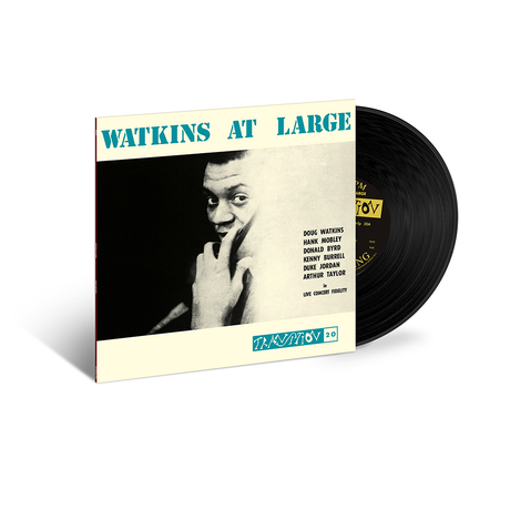 A vinyl record titled 'Watkins At Large' with a black label and a photo of a man in the center. The record is part of the Blue Note Tone Poet Series.