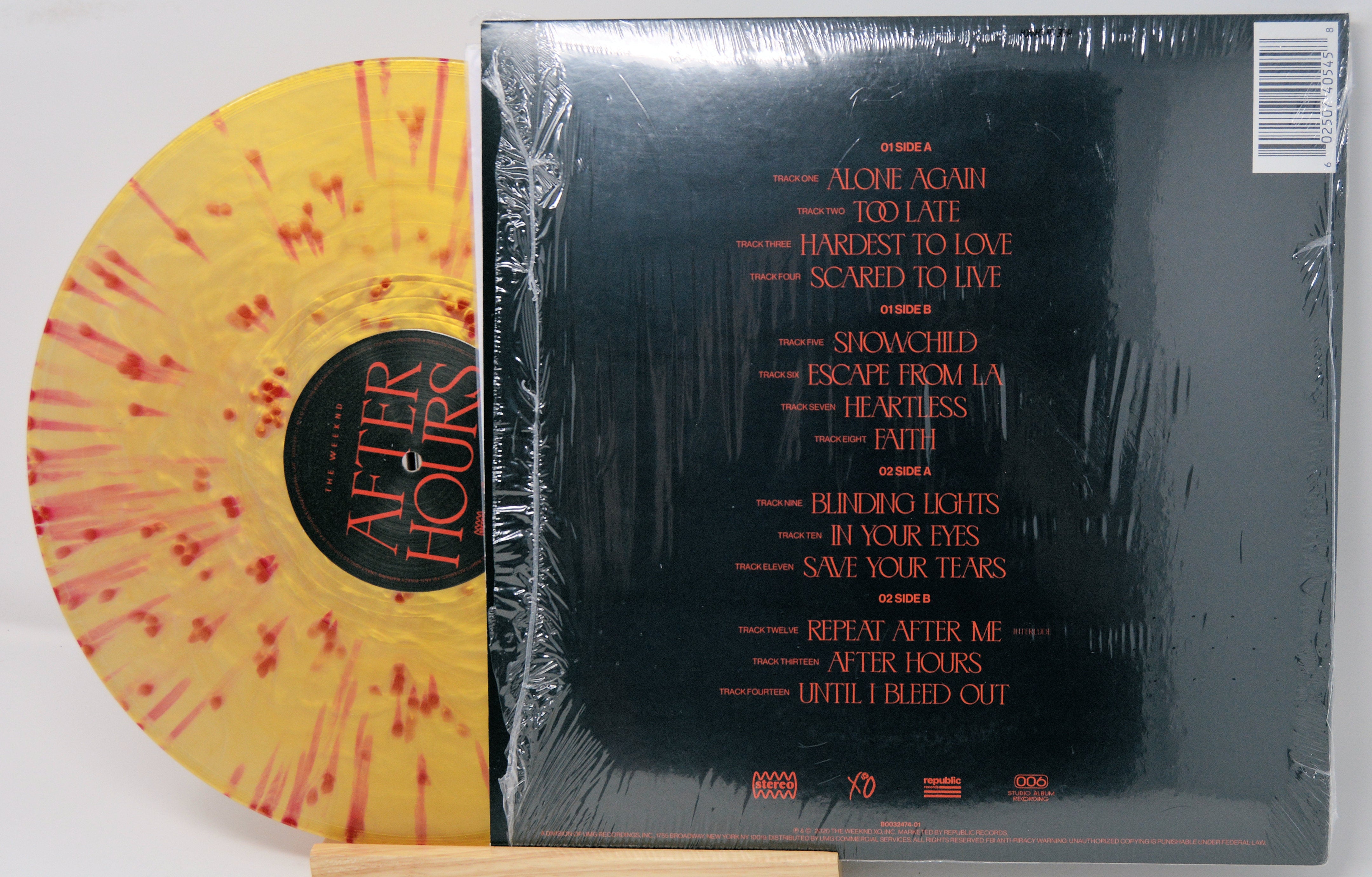 Weeknd - After Hours, Vinyl Record Album LP, Red Splatter