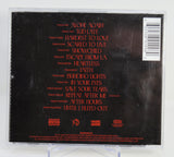 Back cover of a Signed music CD, The Weeknd - After Hours, with tracklist and logos on a white background