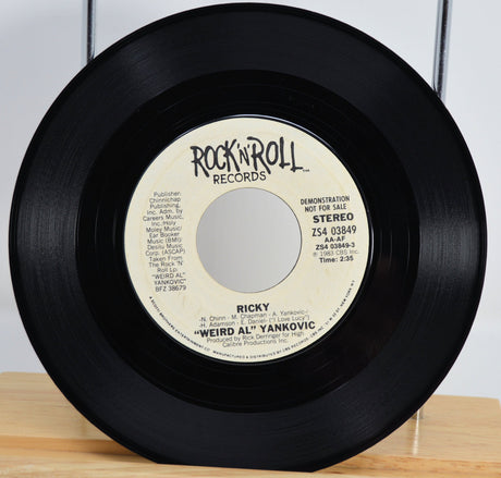 Weird Al Yankovic Ricky 7-inch vinyl record with Rock 'n Roll Records demo label