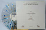 When No Birds Sang limited edition clear vinyl LP with blue and gold splatter, tracklist visible