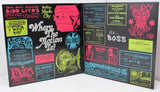 Colorful double gatefold of 'Where the Action Is! Los Angeles Nuggets' album with vintage 60s concert ads